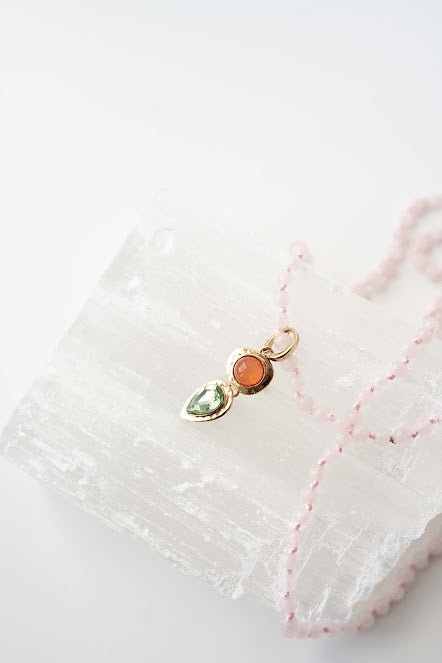 Caramela Rose Quartz Necklace