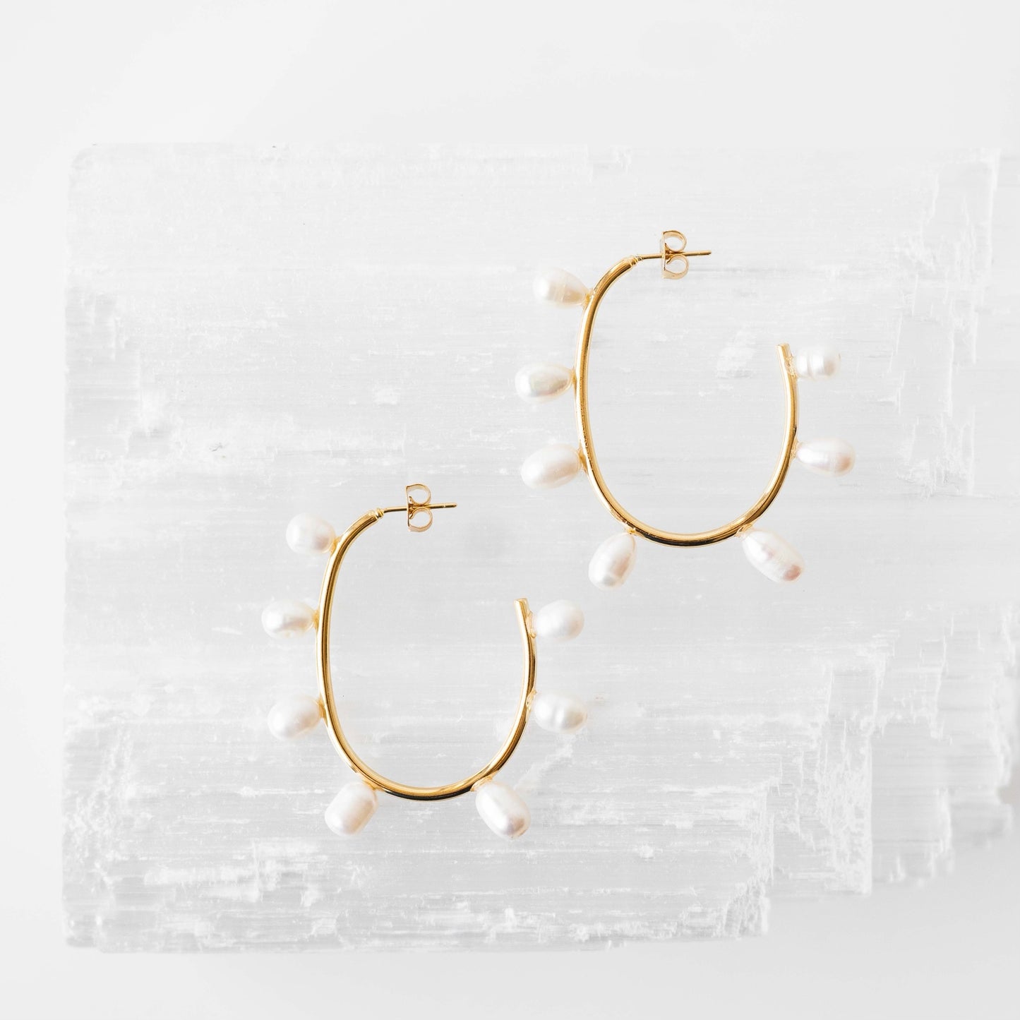 Etta Pearl Hoop Earrings