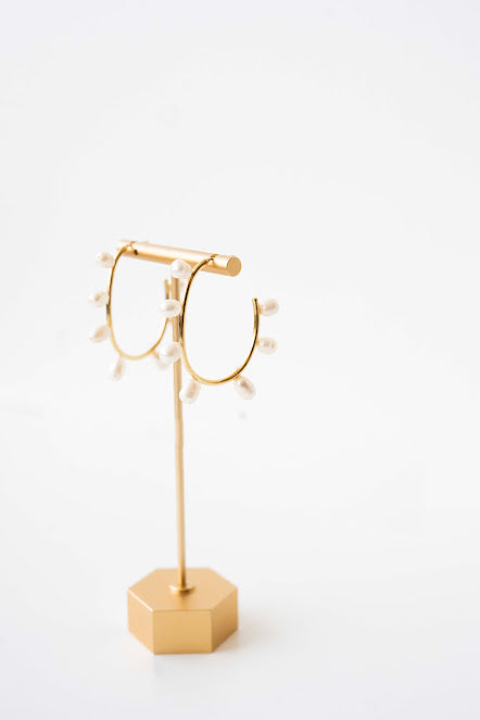 Etta Pearl Hoop Earrings