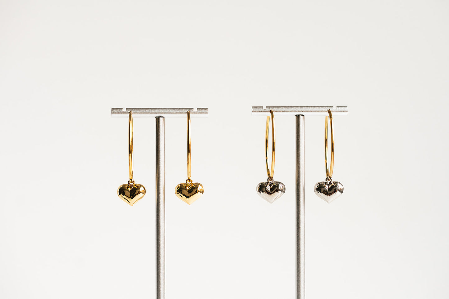 Hadley Heart Hoops Gold