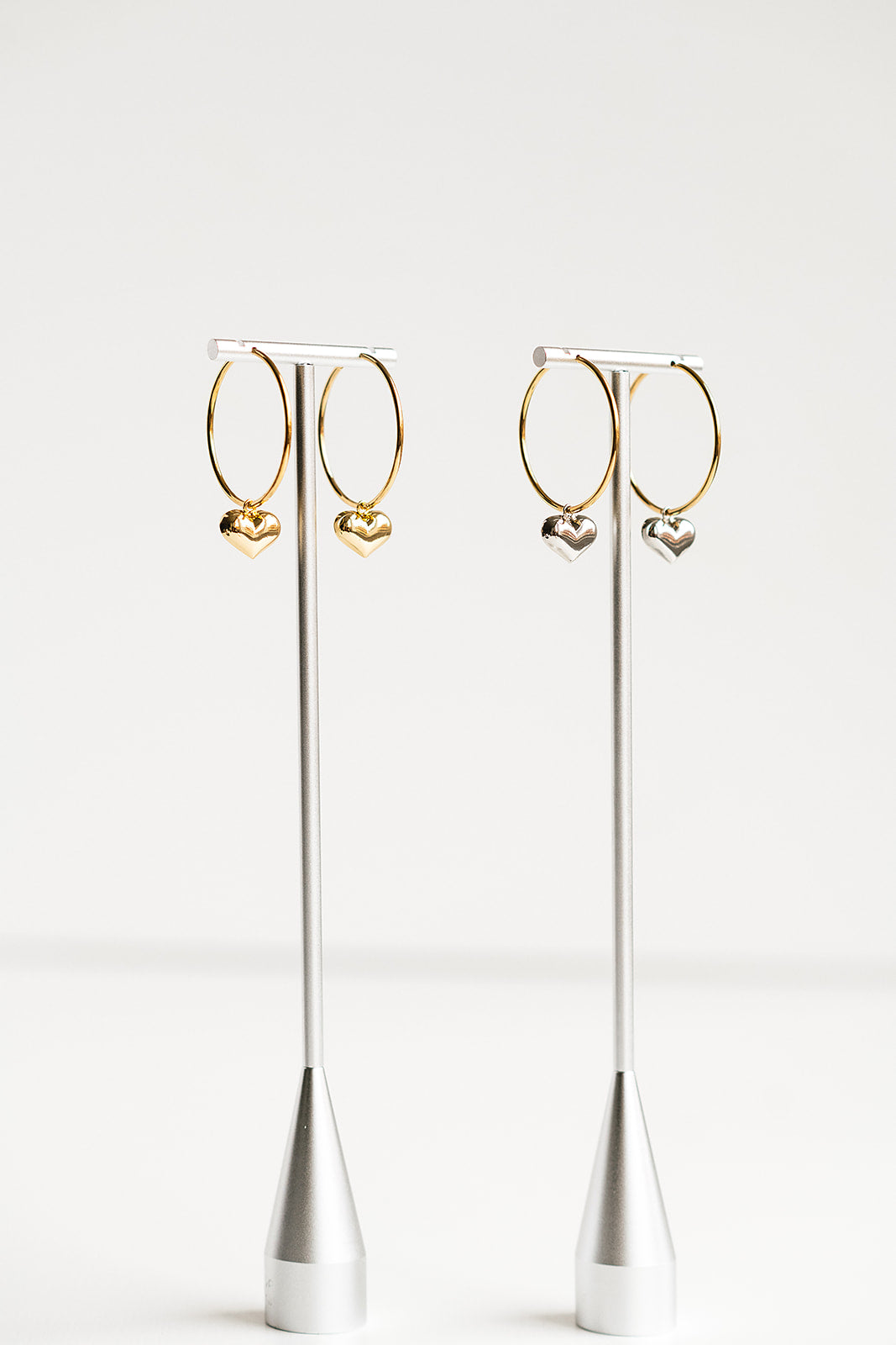 Hadley Heart Hoops Gold