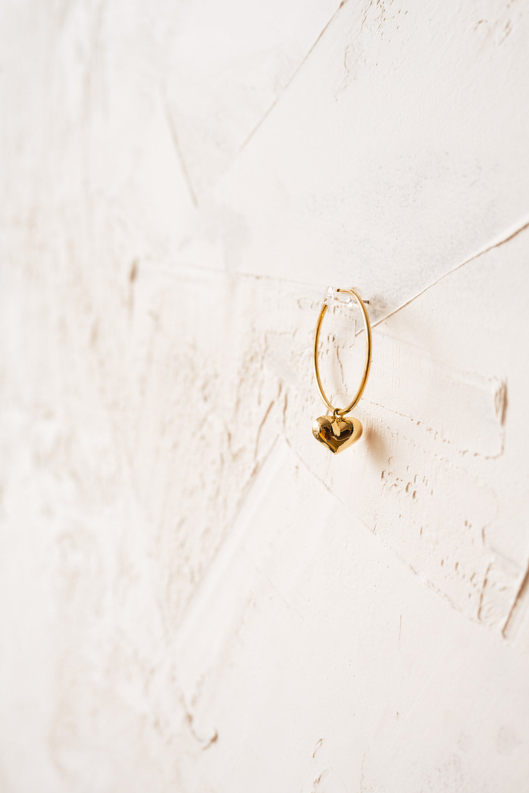 Hadley Heart Hoops Gold