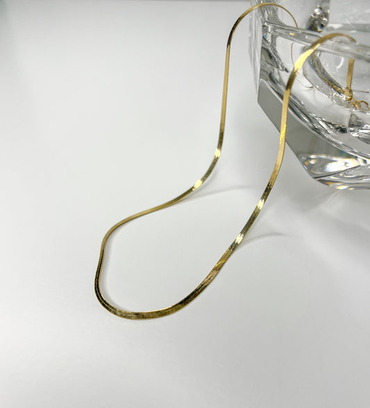waterproof gold herringbone chain necklace. gold herringbone chain choker. gold snake chain necklace. gold chain choker