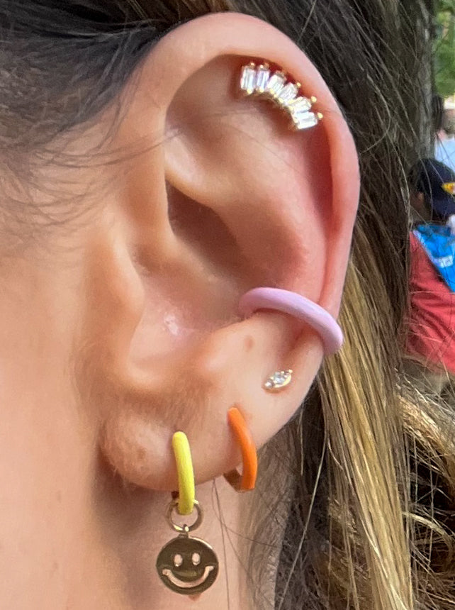 orange enamel huggies. orange hoop earrings. colorful hoops. colorful hoop earrings. enamel hoops. orange huggies. bright earrings, colorful earring trends. orange enamel jewelry. color earrings. fashion jewelry. affordable jewelry. enamel earrings. earring inspo. enamel hoops. fun earrings. earring inspo. orange jewelry. huggie earrings. orange earrings. enamel earring jewelry. orange enamel hoop earrings. fashion earring style. everyday earrings. earring style. earring trends.