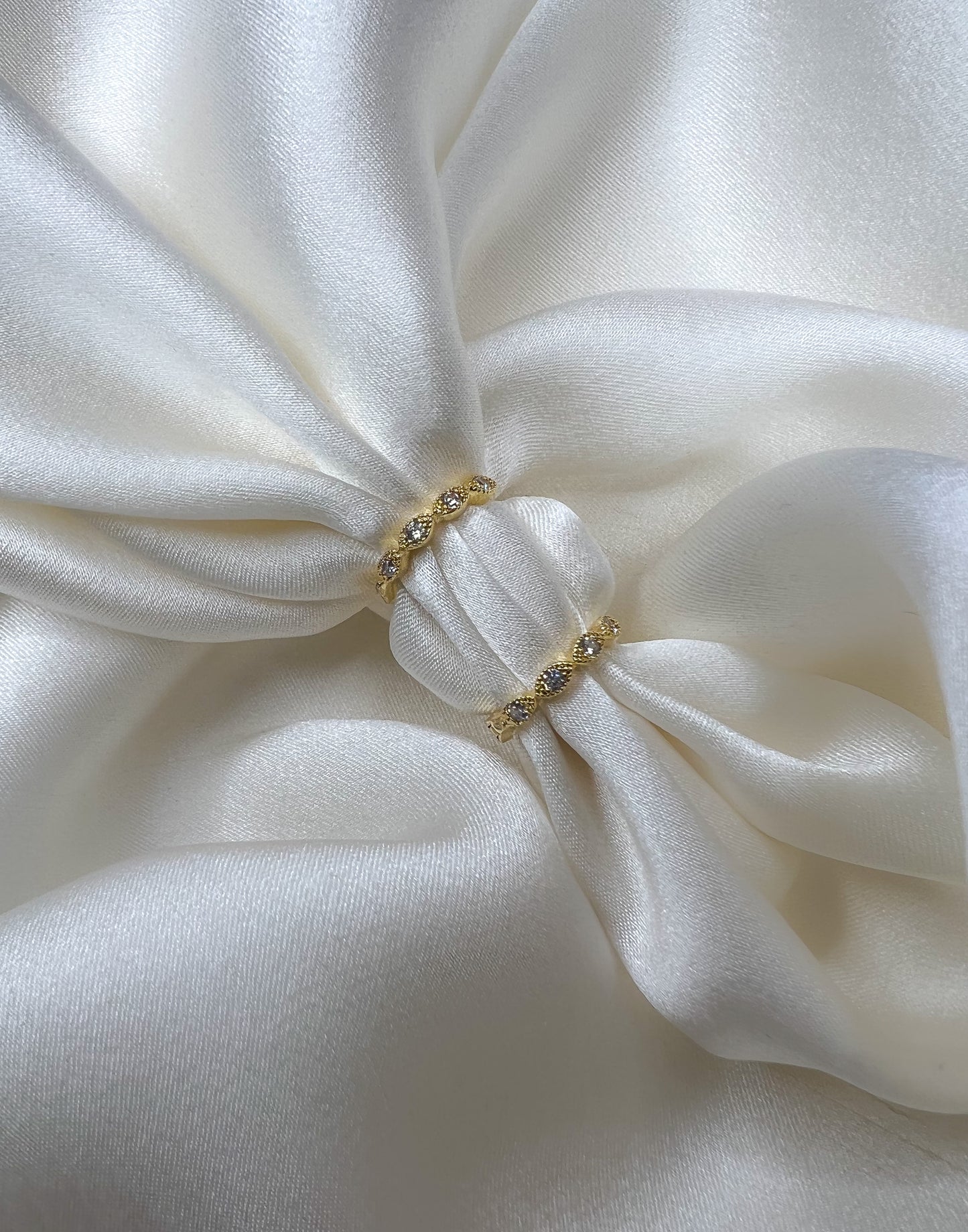12mm gold huggie earrings with diamond pattern