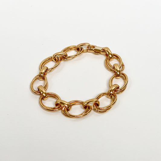 unique 14k gold chain bracelet